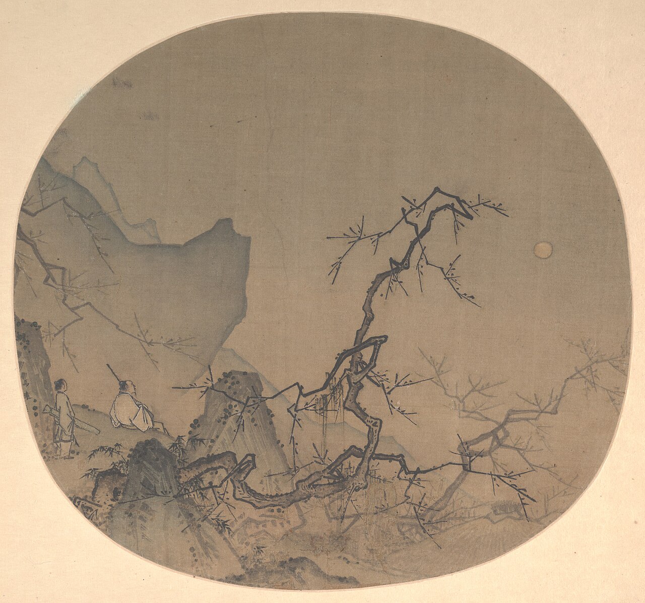 马远·月下观梅